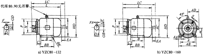 YZCϵеஐ늄әCγߴ磨H80160mm